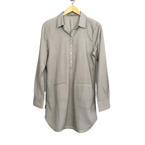Icebreaker Gray Merino Wool Kala Tunic Travel Dress Heather Snow Sz M - Picture 4 of 12